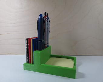 post-it and pen holder with stencils
