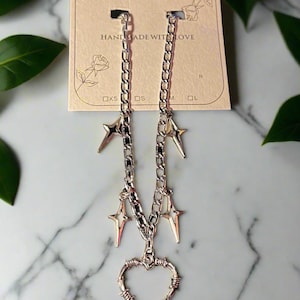 Barbed Heart Y2k Punk Style Necklace