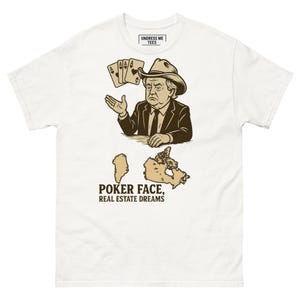 Poker Face unisex t-shirt – Funny cowboy graphic tee, vintage poker shirt, streetwear style, 100% cotton