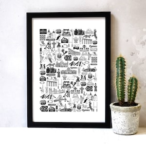 Wales print, Welsh poster, Welsh art