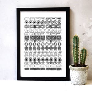 SALE Biscuits illustrated black and white print