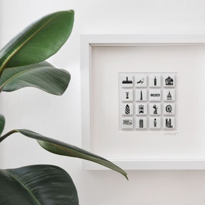 London wall art, London framed art, London poster