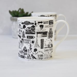 Lewes-mok, Lewes porseleinen mok, Lewes-cadeau