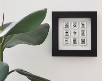 Crisp Packet Wall Art: Illustrated Ceramic Tile Box Frame