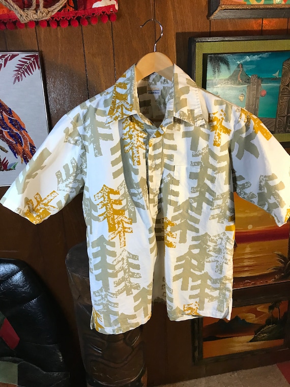 Vintage Mens SURFLINE HAWAII Hawaiian Shirt 1960s