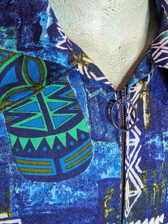 Mens Hawaiian Jumpsuit Vintage 1970s Fabric Patte… - image 6