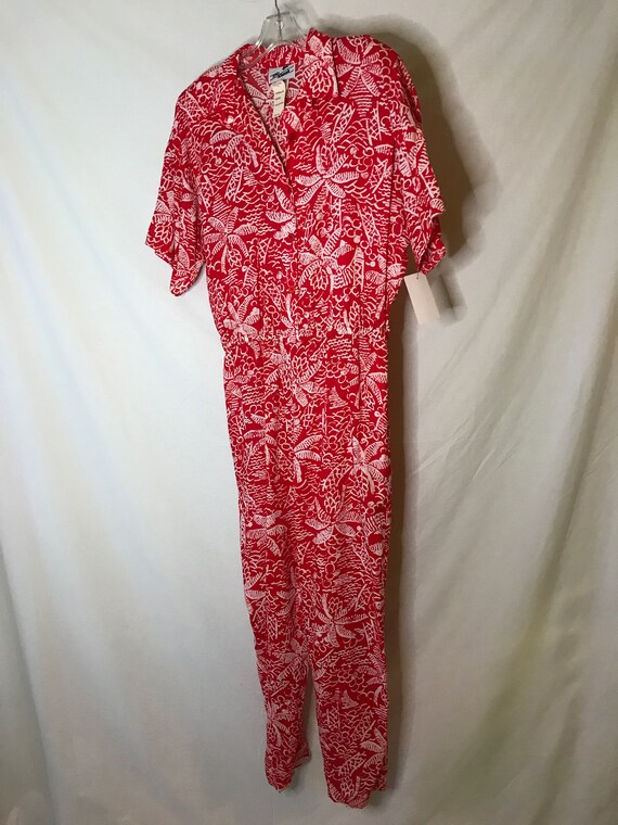 NWT Vintage 1980s Womens Tropical Jumpsuit Hawaiia