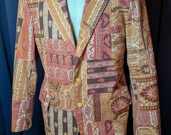 Vintage 1960s Mens Captain Cook Sandwich Isle Jacket Sportscoat Sports Coat 42 60s