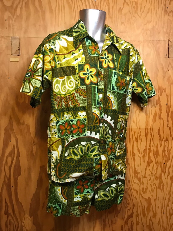 Vintage Mens Cabana Set Barefoot in Paradise Mediu