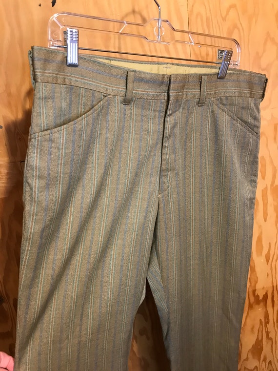 Vintage 1960s LEVIS Mens Slacks Striped STA-PREST