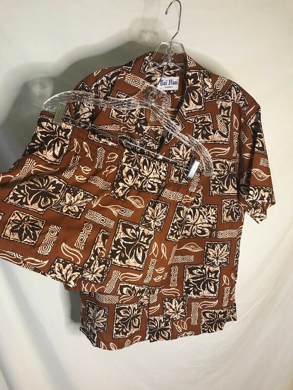 Vintage Mens Cabana Set RAI NANI 1970s 2 pc M Hawa