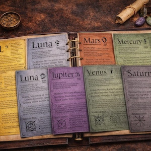 Planetary Magick Reference Pages Printable Grimoire Insert Astrology planetary-magick-reference-pages-printable-grimoire-insert-astrology