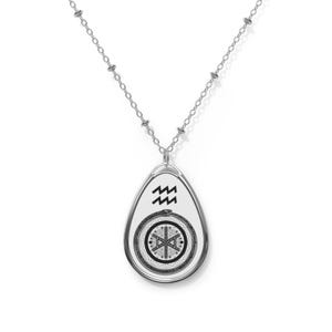 Collier talisman Verseau, bijoux du zodiaque spirituel, collier sorcière, pendentif géométrie sacrée, cadeau astrologie, alignement divin