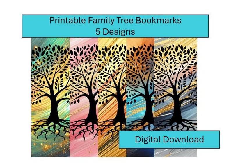 Root Bookmarks Printable Family Tree Bookmarks: Genealogy Bookmarks, Gift for ...