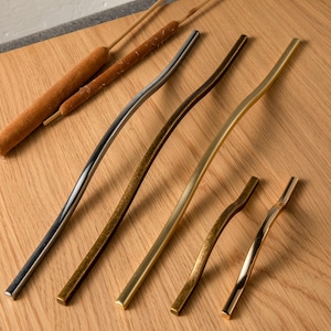 Modern Curved Arch Drawer Handles/Champagne Bronze Curved Cabinet Pulls Handles/wardrobe handles/kitchen cabinet pulls/home decor