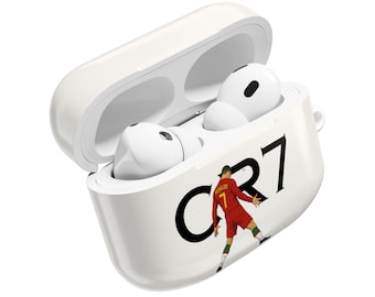 Soccer AirPod Case, CR7 AirPod Holder, Ronaldo AirPod Cover, Football AirPod Case, Sports Earphone Case