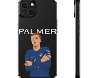 Football Phone Case, Soccer Phone Cover, Sports Fan Gift, Protective Mobile Case, Cole Palmer Design Chelsea Phone Case Football Fan Gift