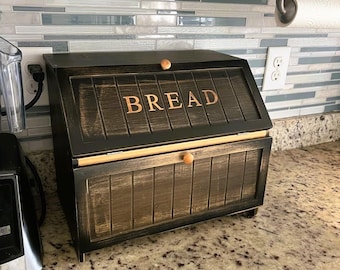 Double Layer Bamboo Bread Box: Large Capacity Kitchen Storage