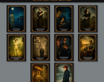 10 carteles con citas de literatura clásica / Descarga digital / Arte mural literario