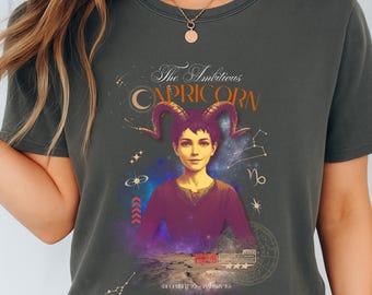 Capricorn Zodiac T-Shirt | Astrological Sign Art | Celestial Gift for Capricorn
