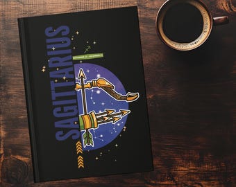 Sagittarius Zodiac Hardcover Journal | Zodiac Celestial Notebook