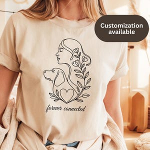 Beagle Mom Shirt, Custom Beagle Dog Shirt, Forever Connected Pet Lover Tee, Dog Mom Gift for Her, Boho Animal Lover Shirt, Beagle Tee