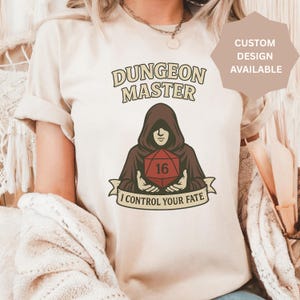 Dungeons and Dagons Shirt, Dungeon Master Shirt, DnD DM Gift, Fantasy RPG Tee, Tabletop Game Merch, D20 Dice Shirt, I Control Your Fate