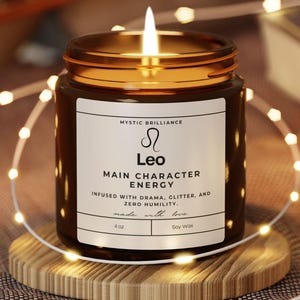 Kerze Löwe, Kerze Löwe Geschenk, Sternzeichen Löwe, Geburtstag Löwe, Kerze Geburtstagsgeschenk Sternzeichen Dekor Einzigartige Geschenke für Astrologie-Liebhaber Duftkerze Sojakerze