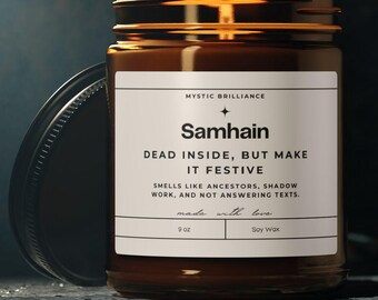 Samhain Candle, Funny Witch Candle, Witchy Candle, Witchy Gifts, Witchy Decor, Meditation Candle, Ritual Candle, Pagan Candle, Fall Candle