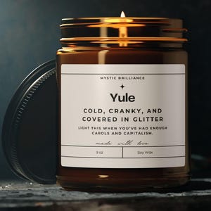 Yule Candle, Funny Witch Candle, Witchy Candle, Witchy Gifts, Witchy Decor, Meditation Candle, Ritual Candle, Pagan Candle, Winter Candle