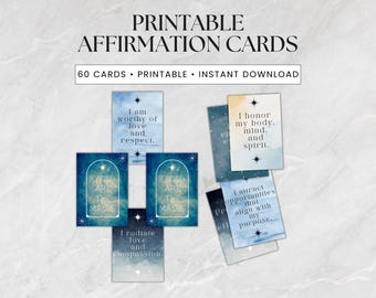 Printable Affirmation Cards, Positive Affirmation, Daily Affirmation, Affirmation Deck, Affirmation Prints, Printable Deck, Printable Oracle