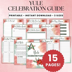 Yule Celebration Guide, Yule Planner, Wheel of the Year, Witchcraft Supplies, Yule Printable, Yule Journal, Pagan Planner, Witch Guide