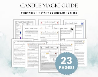 Kerze Magie Anleitung, Hexenkerze, Hexerei Kerze, Grimoire Seiten, Buch der Schatten Seiten, Grimoire druckbar, Hexerei druckbar