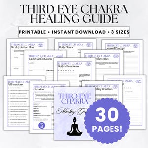 Guide till helande av tredje ögat chakra, meditationsguide, chakrajournal, chakrabalansering, energihelande, holistisk helande, guide till självvård