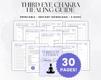 Third Eye Chakra Healing Guide, Meditation Guide, Chakra Journal, Chakra Balancing, Energy Healing, Holistic Healing, Self Care Guide