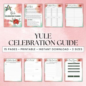 Yule Celebration Guide, Yule Planner, Wheel of the Year, Witchcraft Supplies, Yule Printable, Yule Journal, Pagan Planner, Witch Guide