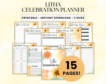 Litha Celebration Planner, Litha Guide, Wheel of the Year, Litha Ritual, Summer Solstice, Witch Supplies, Witchcraft Supplies, Pagan Planner