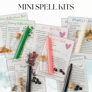 Mini Spell Kit, Spell Jar Kit, Witch Spell Kit, Ritual Spell Candle Kit, Love Spell Kit, Money Spell Kit, Beginner Witch Kit, DIY Spell Jar