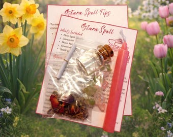 Ostara Spell Jar Kit, Ostara Altar, Ostara Ritual, Spring Equinox, Wheel of the Year, Beginner Witch, Witchcraft Kit Spring Season Spell Box