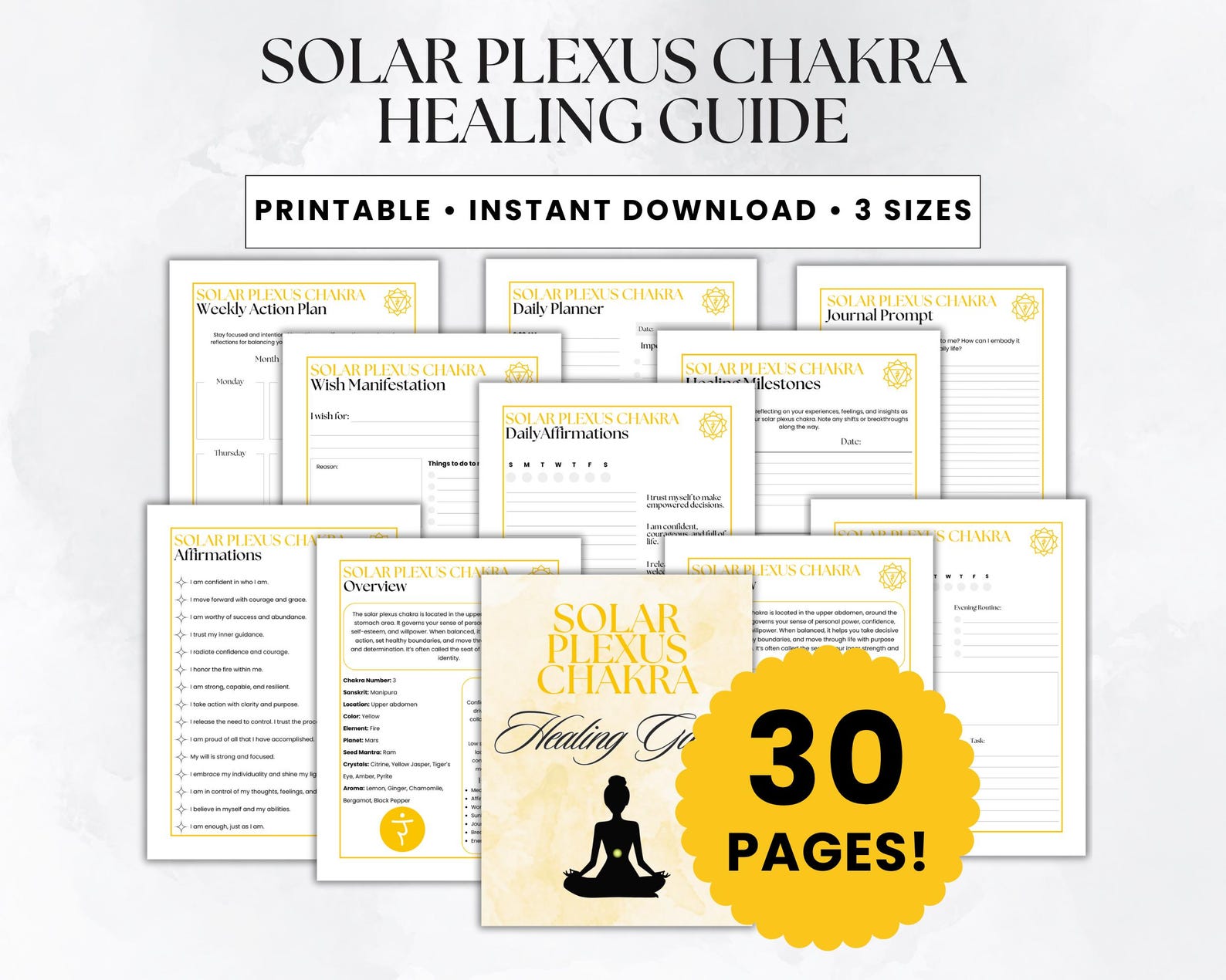 Plexus Balance Chart.pdf Solar Plexus Chakra Healing Guide, Meditation Guide, Chakra Journal ...