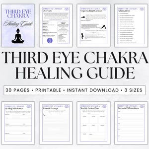 Third Eye Chakra Healing Guide, Meditation Guide, Chakra Journal, Chakra Balancing, Energy Healing, Holistic Healing, Self Care Guide