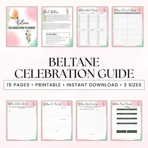 Beltane Celebration Guide, Beltane Planner, Wheel of the Year, Beltane Printable, Beltane Journal, Witchcraft Supplies, Pagan Planner