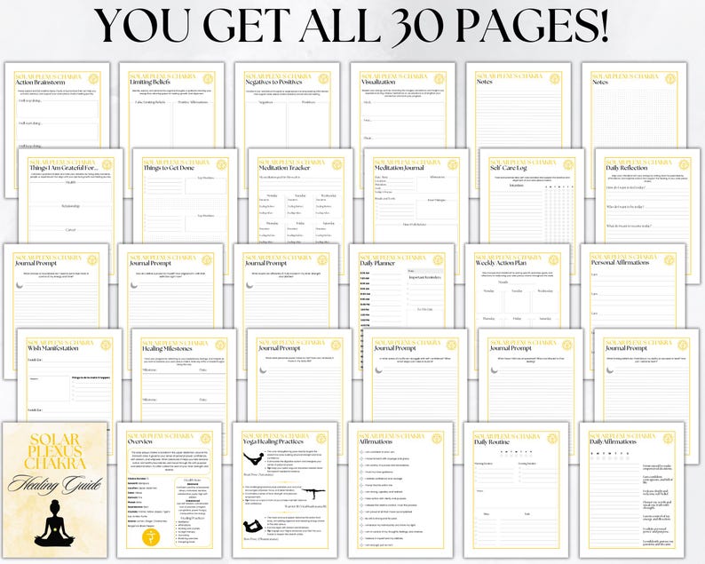 Plexus Balance Chart.pdf Solar Plexus Chakra Healing Guide, Meditation Guide, Chakra Journal ...