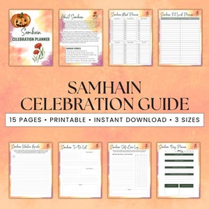 Samhain Celebration Guide, Samhain Planner, Wheel of the Year, Witchcraft Supplies, Samhain Printable, Samhain Journal, Pagan Planner