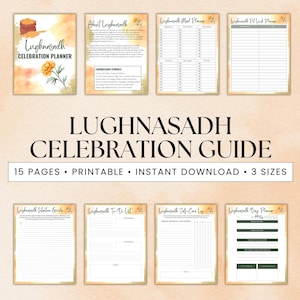 Lughnasadh-vieringsgids, Lughnasadh-planner, wiel van het jaar, afdrukbaar Lughnasadh, heksenbenodigdheden Hekserijbenodigdheden, heidense planner
