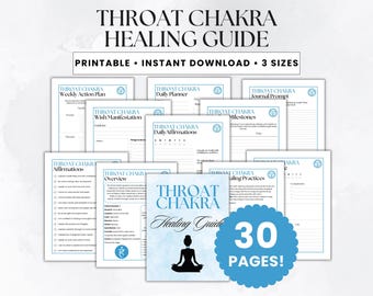 Throat Chakra Healing Guide, Meditation Guide, Chakra Journal, Chakra Balancing, Energy Healing Spiritual Healing Holistic Healing Self Care