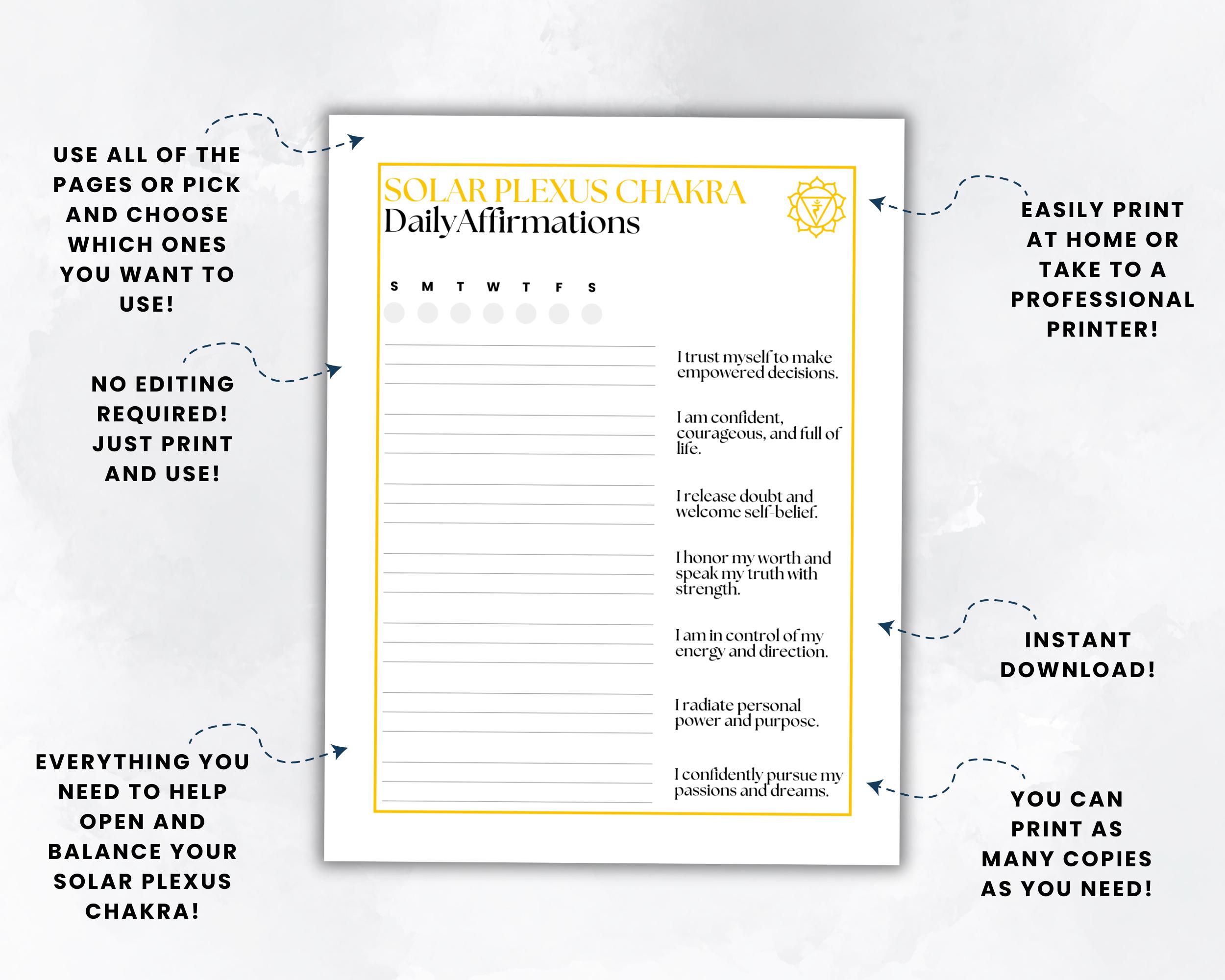 Plexus Balance Chart.pdf Solar Plexus Chakra Healing Guide, Meditation Guide, Chakra Journal ...