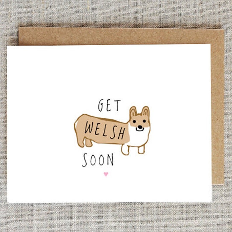 Get Welsh Soon Card Card Welsh Get Well Soon Etsy