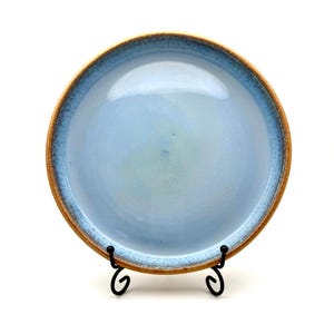 Handmade Ceramic Plate – 9” Wheel-Thrown Stoneware Pottery Plate, Hand Glazed