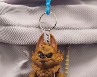 Articulated Werewolf Keychain | Purse Charm | Backpack Charm | Bag Accessory | 3D Printed Toy